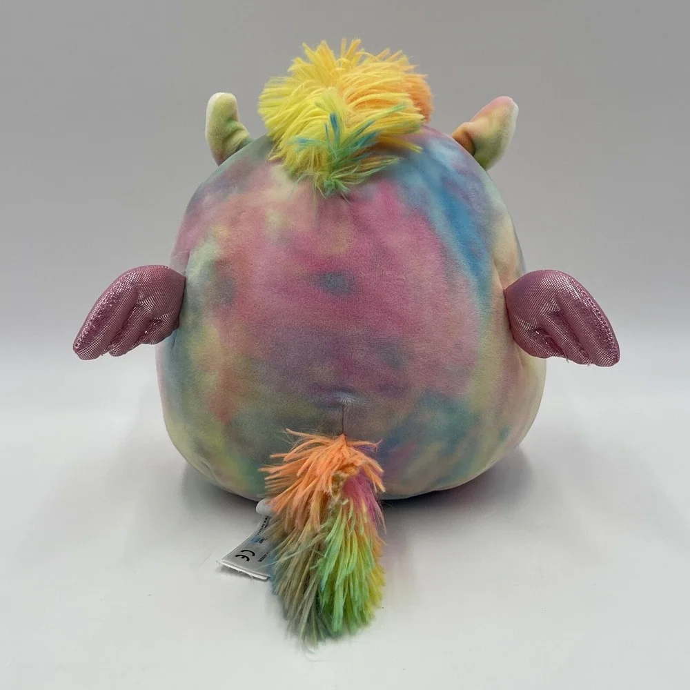 New Squishmallow Jaime Tie Dye Rainbow Pegasus Shiny  Wings Plush 8‎ inch #027